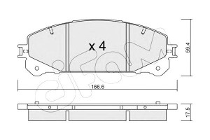 Klocki Hamulcowe Lexus Rx 09- Przód Cifam