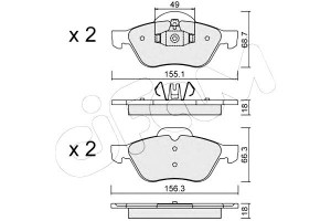 Klocki Hamulcowe Renault Megane Ii 05- Cifam