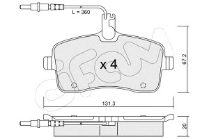 Klocki Hamulcowe Peugeot 407 04- Z Czuj. Cifam