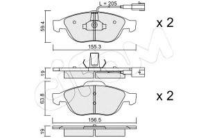 Klocki Hamulcowe Alfa Romeo 147 01- Cifam