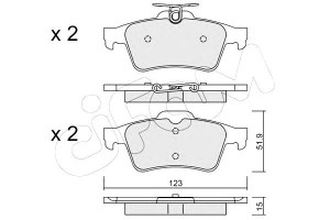 Klocki Hamulcowe Ford Focus Iii 10- Tył Cifam
