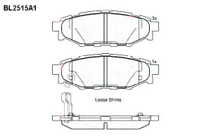 Klocki Hamulcowe Subaru Legacy 03> Kpl Fte Fte