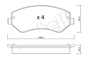 Klocki Hamulcowe Chrysler Voyager 00- K.15 Metelli