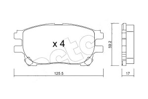 Klocki Hamulcowe Toyota Previa 03-05 Metelli