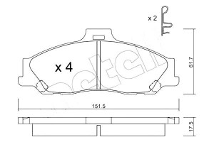 Klocki Hamulcowe Mazda B-seria 99-02 Metelli
