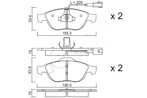 Klocki Hamulcowe Alfa 156 1,8 97- Metelli