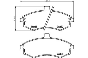 Klocki Hamulcowe Mintex 581012da30 581012sa31 5b10