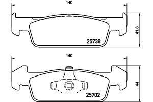 Klocki Hamulcowe Mintex 410609646r 410602396r Pad1