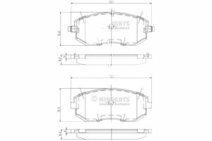 Klocki Hamulcowe Subaru Xv 2.0d Nipparts Nipparts