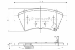 Klocki Hamulcowe Suzuki Sx4 1.6 Vvt Nipparts Nippa