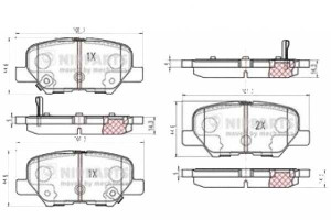 Klocki Hamulcowe Tył Mitsubishi Outlander 2.2 Di-d