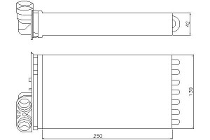 Nagrzewnica (250x139x42) Citroen C2 C2 Enterprise