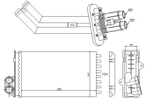 Nagrzewnica (260x156x42) Renault Laguna I 1.6-3.0