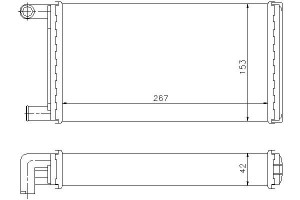 Nagrzewnica (267x153x42) Mercedes O 309 G (w460) G