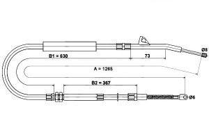 Linka Hamulca Ręcznego Bmw 7 (e38) 2.5d-5.4 03.94-