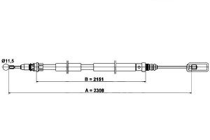 Linka Hamulca Ręcznego Citroen C8 Peugeot 807 2.0-