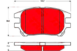 Klocki Hamulcowe Lexus Przód Rx 300 01-03 Trw