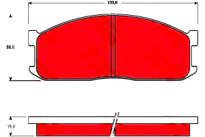 Klocki Hamulcowe Mazda Przód E2000 78-03 Trw