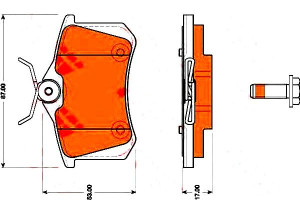 Klocki Hamulcowe Vw Tył Golf Vento Trw