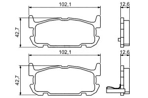 Klocki Hamulcowe Mazda Mx-5 Ii 1.6 05.98-10.05 Bos
