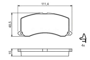 Klocki Hamulcowe Suzuki Baleno 1.3-1.9d 07.95-05.0