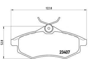 Klocki Hamulcowe Citroen C3 1.1-1.4hdi 02- Brembo