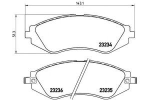 Klocki Hamulcowe Daewoo Leganza 97- Brembo