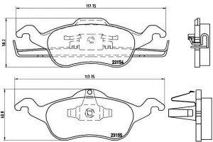 Klocki Hamulcowe Ford Focus 98-04 Brembo