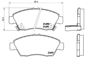 Klocki Hamulcowe Honda Civic 91-01 Brembo
