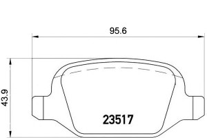 Klocki Hamulcowe Lancia Lybra 99-05 Tył Brembo