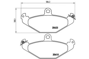 Klocki Hamulcowe Renault Laguna 93-01 Tył Brembo