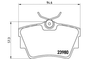 Klocki Hamulcowe Renault Trafic 01- Tył Brembo