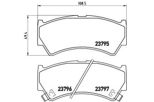 Klocki Hamulcowe Suzuki Baleno 99-02 Brembo