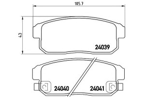 Klocki Hamulcowe Suzuki Ignis 00- Tył Brembo