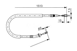 Linka Hamulca Ręcznego Mercedes Sprinter 2-t (901