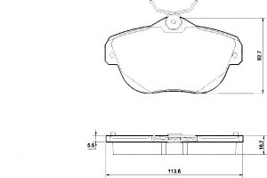 Klocki Hamulcowe Citroen C6 05-12 Tył A.b.s.