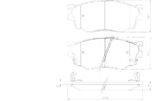 Klocki Hamulcowe Mazda 626 99-02 Przód A.b.s.