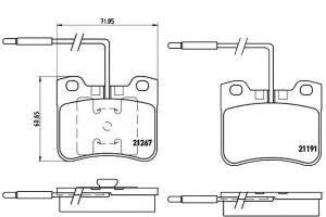 Klocki Hamulcowe Peugeot 106 91-01 Brembo
