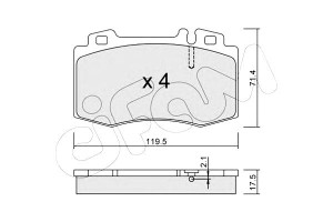 Klocki Hamulcowe Mercedes W220 S-klasa 98-01 Cifam