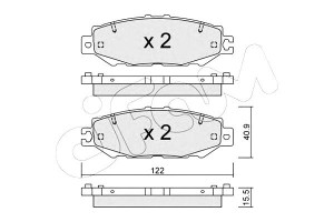 Klocki Hamulcowe Lexus Ls400 92-00 Tył Cifam