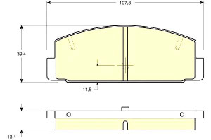 Klocki Hamulcowe Mazda 626 8 89-7 91 Gr.13.1mm Tył