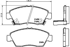 Klocki Hamulcowe Hella Pagid 06450s5ae50 06450s5ag