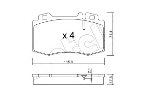 Klocki Hamulcowe Mercedes S W220 98-01 Metelli