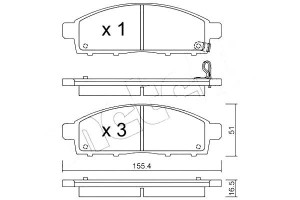 Klocki Hamulcowe Mitsubishi L200 06- 2,5di-d Metel