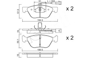 Klocki Hamulcowe Alfa 166 2,0-2,4jtd 98-07 Metelli