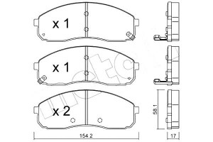 Klocki Hamulcowe Kia Carnival Ii 03- Metelli