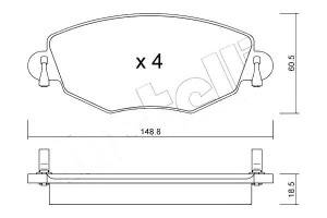 Klocki Hamulcowe Ford Mondeo Iii 00-07 Metelli