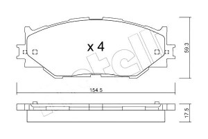 Klocki Hamulcowe Lexus Is220d 05- Metelli