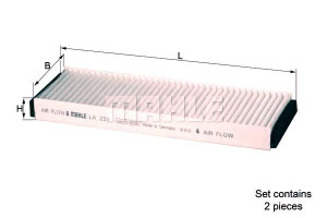 Filtr Kabiny Kabinowy Mahle 4f0819438 4f0819439 4f