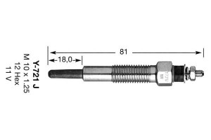 Świeca Żarowa Kia Retona 2.0d 06.99-12.01 Ngk